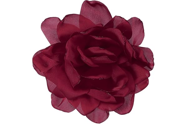 PATIKIL Silke satin blomma brosch nål stor pion blommig kavajnål för kvinnor bröllopsfest födelsedag dans bankettklänning kläder hatt väska dekoration