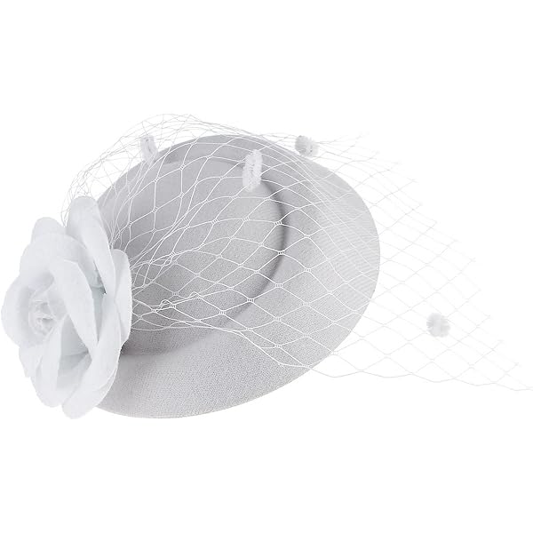 Chapeau Mariage Femme GEMVIE - Bibi Voile Et Plume - Pince à Cheveux - Multiple Couleurs