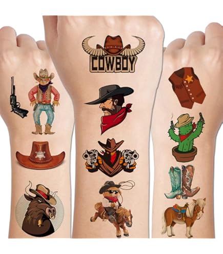 12 Cowboy Western Bleistifte Mit Radiergummi – Perfekt Als Mitgebsel Für Mottopartys
