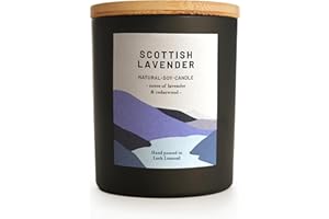 Scottish Lavender - Organic & Vegan, Luxury Scented Soy Wax Candles. Hand Poured in Loch Lomond, Scotland | Ocoee House Limited (+8 Scent Options, x2 Sizes) 450g