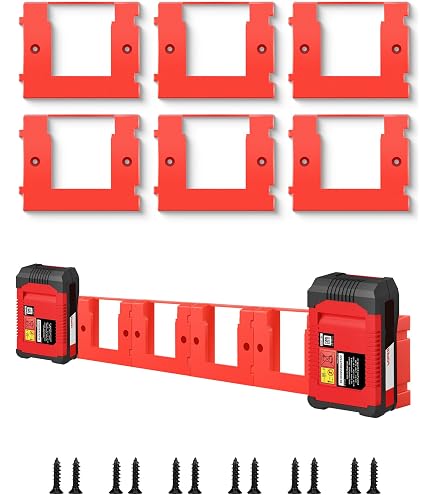 Lot De 10 Supports Mural Pour Batterie Einhell 18V - Support Rangement Atelier, Chariot, Boîte à Outils
