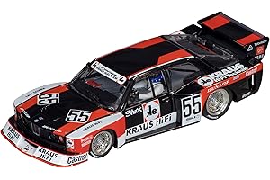 Carrera 20027714 Evolution BMW 320 Turbo Flachbau Kraus-Team Schnitzer, No.55 DRM 1980 1:32 Scale Slot Car, Colourful