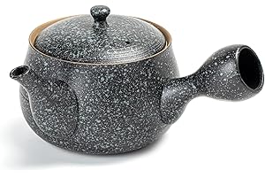 ‎TEANAGOO TEANAGOO Ceramiczny dzbanek do herbaty z zaparzaczem do herbaty sypkiej, dzbanek do herbaty z dużym uchwytem bocznym/japoński Kyusu (595 g) ze stromym | chińskie dzbanki do herbaty na imprezę