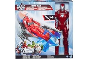 MARVEL Hasbro - Avengers Iron Man 30 cm più veicolo