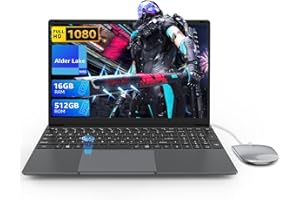 LEEDOW 15.6" Laptop PC Quad-Core N95 Processor Laptop Computer Up to 3.4GHz,16GB DDR4 512GB SSD UHD Graphics Netbook with Webcam,Touch ID Support WiFi, BT