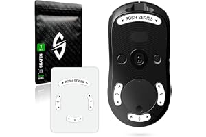 SensoryBoost Rush Glides (1 zestaw) – do Logitech G PRO Wireless, G PRO 2 | SZKŁO – Szklane ślizgacze do myszy: ultraszybki i bezpośredni ślizg, zaokrąglone krawędzie – Nie do szklanych podkładek