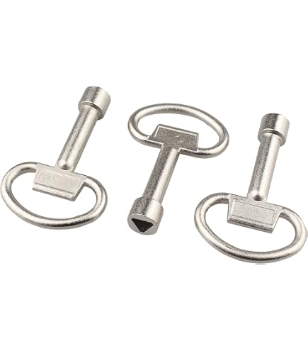 Clés Triangulaires PATIKIL - Lot De 3, 12.5x7mm, Alliage Zinc, Pour Compteurs Gaz/Eau, Armoires Électriques