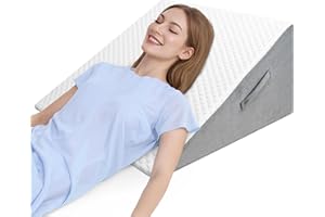 ‎INFANZIA Vielseitig Keilkissen für Bett und Sofa-Hochdichteschaum Lesekissen-Ergonomischer Bettkeil für Reflux Schlafapnoe, Perfekt Rückenkissen für Rückenunterstützung beim Spielen, Lesen oder Fernsehen