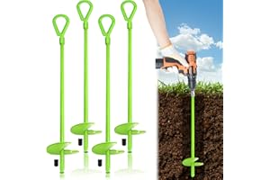 Lauyeboho 46cm Bodenanker Erdanker,Heavy Duty Erdanker Schaukel Set Anker,Bodenanker Trampolin Erdanker für Schaukeln,Campingplatz,Schuppen,Zelte,Vordächer,Adapter Nicht enthalten