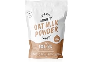 MIGHTY PEA MIGHTY Oat Milk Powder, (1KG Bag, Makes 10L of Oat M.lk), Vegan Coffee Creamer, Dairy Free, Lactose Free, Ideal for Tea, Coffee, Cooking, Baking