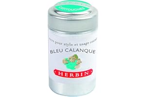 J. HERBIN Herbin wkłady atramentowe do pisania - Bleu Calanque, garnek 6 szt
