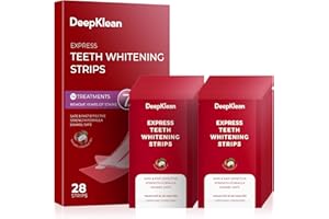 Teeth Whitening Strips for Sensitive Teeth - Professional White Strips for Home Using, Enamel Safe, 3 Days Express Result, 28 Natural Teeth Whitener Strips, 14 Treatments by Deepklean Coconut