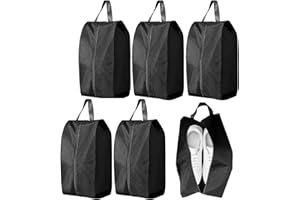 DOGMOON Schuhtasche, 5 Stück Schuhtasche Reise, L Size Wasserfeste Schuhbeutel Reise, Schmutzabweisender Schuhsack Reise für Reise oder Zuhause-Aufbewahrung(Schwarz)
