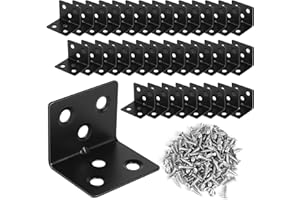 LALAGO 36 sztuk łączników kątowych ze stali nierdzewnej 30 x 30 x 38 mm, małe kątowniki montażowe z 222 śrubami, metalowe zaciski 90 stopni, kątownik mocujący do mocowania i naprawy mebli, kolor