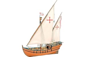Artesanía Latina - Maquette de Bateau en Bois - Caravelle Espagnole de la Découverte de l'Amérique, La Niña - Modèle 22410, Échelle 1:65 - Modèles Réduits à Assembler - Niveau Moyen