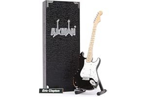 AXMAN Eric C (Cream) Blackie - Miniature Guitar Replica - Music Gifts - Handmade Ornamental 1/4 Scale - Includes a Display Box, Name Tag and Miniature Guitar Stand