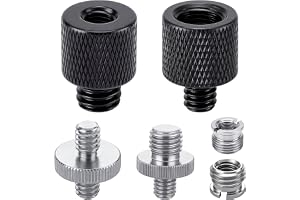 6 st stativskruvadaptrar 1/4 till 3/8 tum gänga stativadaptrar kameraskruvar adapter mikrofonstativ adapter kameragängadapter