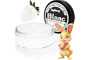 SIGWONG Paillettes Comestibles, 15g Colorant Alimentaire Poudre Alimentaires pour Un Cocktail, Paillettes À Boire pour Liqueur, Vin, Champagne D'halloween-Blanc