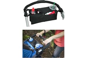 Demarkt Kinderwagen Organizer Kinderwagen Zubehör Buggy und Kinderwagen Organizer Universal Baby Wickeltasche Kinderwagen Buggy Becherhalter Schwarz