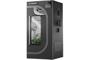 AC Infinity CLOUDLAB 422, Advance Grow Tent 2x2, 60x60x120cm Thickest 2.5cm Poles, 2000D Mylar Canvas, Lab-Tested Highest Reflectivity, Zipper Window Controller Mount Plate Indoor Growing, 24"x24"x48"