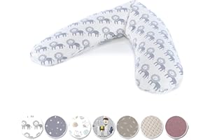 Theraline Das Original Schwangerschaftskissen & Stillkissen 190cm – Seitenschläferkissen Stillkissen Mikroperlen – inkl Stillkissenbezug Wüstenkönig