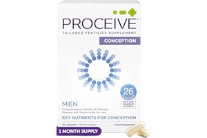 Proceive® Men Fertility Supplement for Conception - Vitamins & Minerals for Men Trying to Conceive - Selenium, Zinc, Co Q10, Vitamin D - 60 Capsules (1 Month Supply) - Vegan