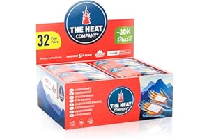 THE HEAT COMPANY Chauffe-Mains - Nouveau : 30% de plastique en moins - EXTRA CHAUD pour 12 heures des mains chaudes - 10, 16, 32 ou 40 paires - autochauffante - Chaufferettes contre le froid des mains