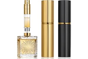 AUYAO Atomizer perfum wielokrotnego napełniania, 2X5ml Mini Przenośna butelka z rozpylaczem, butelka perfum wielokrotnego napełniania, miniaturowe perfumy, idealne na spacery, podróże, wieczorne