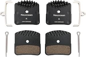 NEUOCEAN 2Pair Disc Brake Pads With Cooling Fin, Bicycle Brake Pads For SHIMANO DEORE XT M8000 / SAINT M820 / ZEE M640 Series