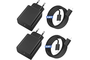 AUKIRE 45W USB C Ladegerät Schnellladegerät für Samsung Galaxy S24 S23 S22 S21 S20fe S10 S9 S8 A55 A54 A53 5g A52 A51 A50 A34 A33 A13 A12 mit 2M USB C Schnellladekabel,Fast Charger Adapter Netzteil (2-Pack)