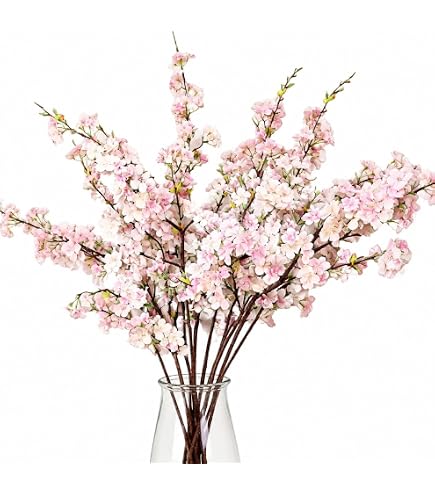 MEIVINES 4 Stück Kirschblüten Deko Kunstblumen wie echt