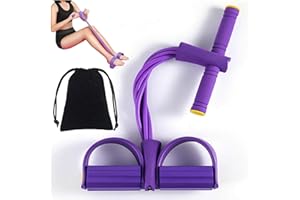 RHAYLE Corde De Tension Multifonction, Bande De Resistance Fitness, 4 Tubes Qualité Latex Elastique Musculation，Pédale Bande de Résistance Elastique, pour Abdominaux, Bras, Jambes, Minceur Yoga Sport Maison