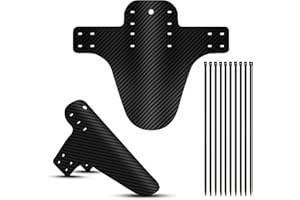 YancLife Parafanghi per mountain bike, parafango regolabile per MTB in fibra di carbonio compatibile con parafango anteriore e posteriore, accessori per bicicletta da 20 pollici 650B 27,5 pollici 29 pollici Fat Bike Pack da 2 pezzi