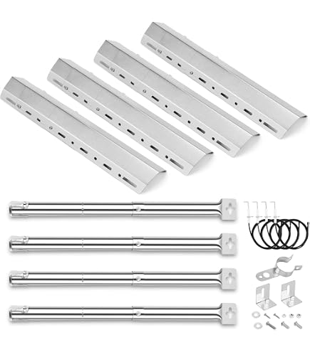 Kit Di 4 Bruciatori Regolabili In Acciaio Inox Per Barbecue Outback, Enders E Campingaz, Da 30,5 A 44,5 Cm