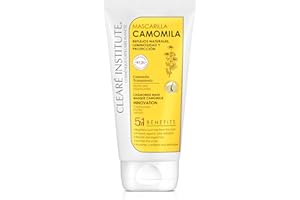 Clearé Institute - Mascarilla Camomila Natural | Sin Sulfatos SLS, SLES, Parabenos y Siliconas | Nutre y Aclara el Pelo Rubio y Castaño| Niños y Adultos | 97% Ingredientes Naturales | 150 ml