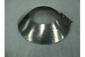 VENTILATION CENTRE 125mm Storm Collar woodburner Chimney Flue Pipe galv Steel Weather Skirt ducting rain Collar