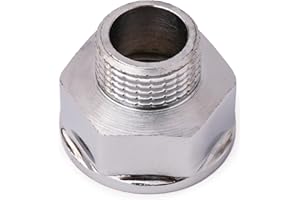 HYDROBIL Conector Reductor Reductor Para Agua Potable Resistente A Daños y Corrosión Presión Máxima 10 Bar Temperatura Máxima 95°C 3/4"F X 1/2"M Rosca BSP Latón Cromado