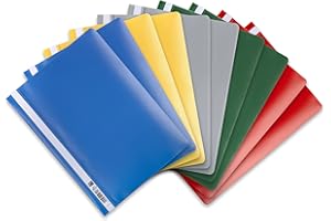 ‎OXFORD Oxford Schnellhefter A4, aus Kunststoff, farbig sortiert, 10er Pack