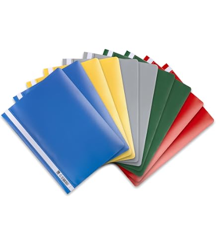VON Leitz A4 Display Book - 30 Compartments Folder For 60 Sheets, PP Presentation Folder, Pack Of 5, Blue