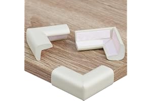 ‎HOFFENBACH Hoffenbach 12x Ochrona Narożników dla Dzieci – Zabezpieczenie dla Niemowląt i Dzieci – Samoprzylepna Ochrona Krawędzi Stołu i Mebli, Miękkie Narożniki dla Bezpieczeństwa w Domu – Biały