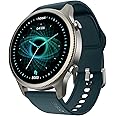 NoiseFit Halo 1.43" AMOLED Display, Bluetooth Calling Round Dial Smart Watch, Premium Metallic Build, Smart Gesture Control, 100 Sports Modes, Up to 7-Day Battery Life, BT v5.3 (Forest Green)