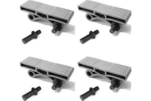 cyclingcolors 4 x stojak na listew 38 mm + 8 x bolce mocujące 11 mm stelaż listewkowy nakładki nakładki na łóżko elastyczne gumowe szare Duo