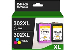 CMYBabee 302 XL 302XL Cartucce d'inchiostro Rigenerate per Cartucce HP 302 Nero e Colore per Envy 4520 4522 4527 DeskJet 1110 2130 3630 3632 3634 3636 Officejet 3830 3833 3834 4650 4657 5220 5230 5232