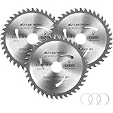 Flintronic 3PC Circular Saw Blade for Wood, 125 x 2.2 cm 40 Teeth | Cemented Carbide Material, Precision Cutting, High Tenaci