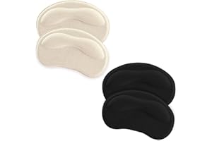 iLamvie 2 paia di cuscinetti per tallone, autoadesivi per scarpe larghe, protezioni per tallone, riutilizzabili,per scarpe da donna e uomo troppo grandi