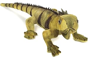 HERMANN TEDDY Teddy Hermann 92338 - Peluche a forma di iguana, 49 cm, con imbottitura riciclata