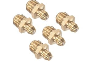 CoCud Brass Straight Grease Nipple | M10 x 1.5 mm Metric | Hydraulic Grease Nipple - (Applications: To Replace Missing or Broken Oil Nipples) Pack of 5