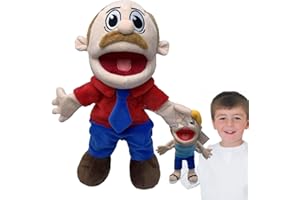 YONGWIORY Jeffy Puppet Hand Puppet With Working Mouth, 17 In Jeffy Puppet Plush Toy Doll, Jeffy Soft Plush Toy Hand Puppet, Fun Jeffy Puppet Series, Suitable For Kids Boys And Girls Role Play