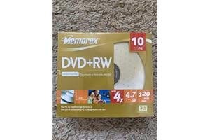 Memorex DVD-RW Discs 10 Pack, 4.7 GB, 120 Min Video, DVD Format