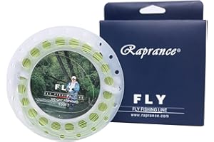 Raprance Floating Fly Fishing Line with 2 Welded Loops, Weight Forward Floating Fly Line, 100FT(3F,4F,5F,6F,7F,8F) Freshwater Saltwater Fly Fishing Line